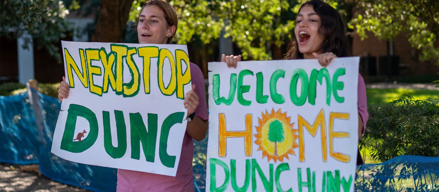 Current students are there to cheer on the newest members of the Owl Family