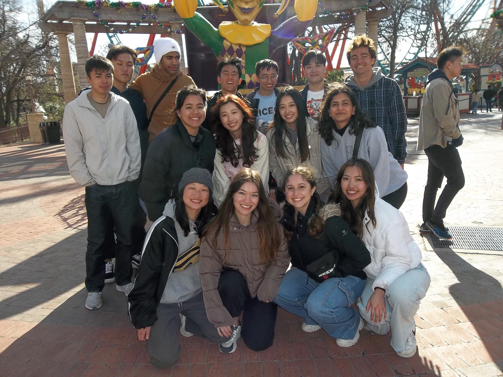 Rice students at Six Flags San Antonio.