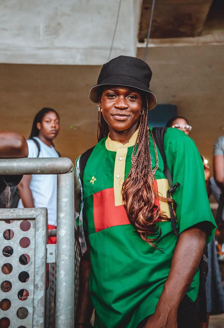 Michelle Fokam smiling big in Cameroon.