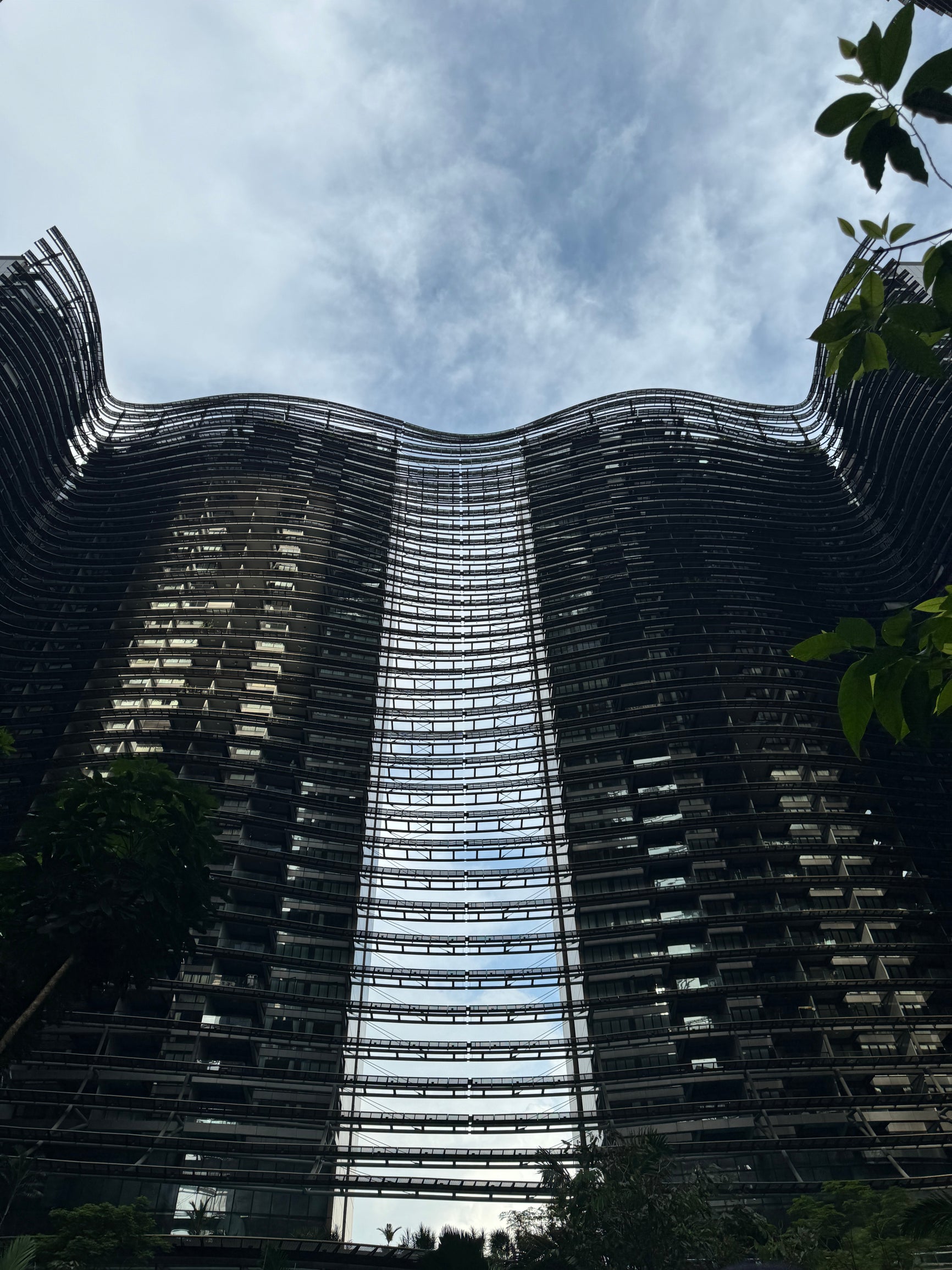 A photo of unique Singaporean architecture.