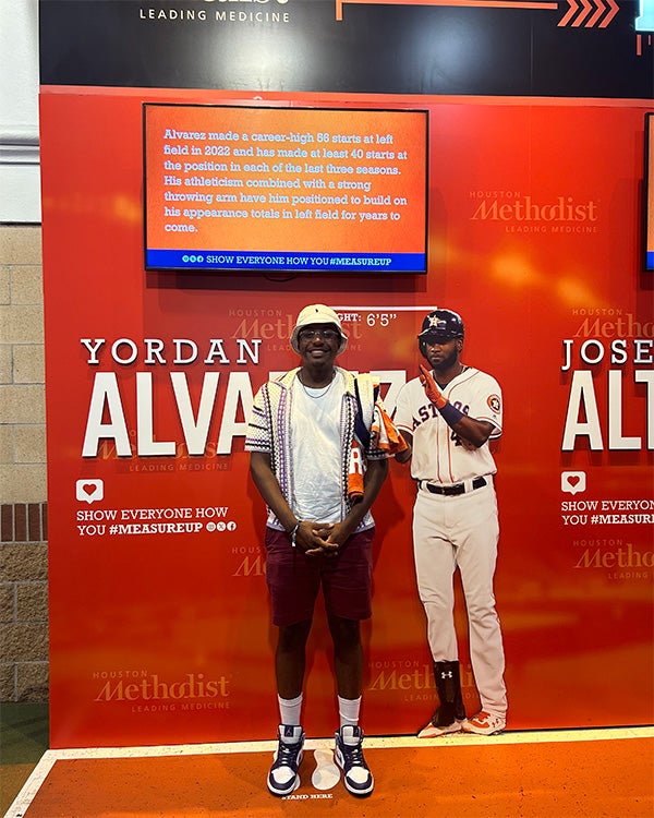 Tegan's friend at an Astros game.
