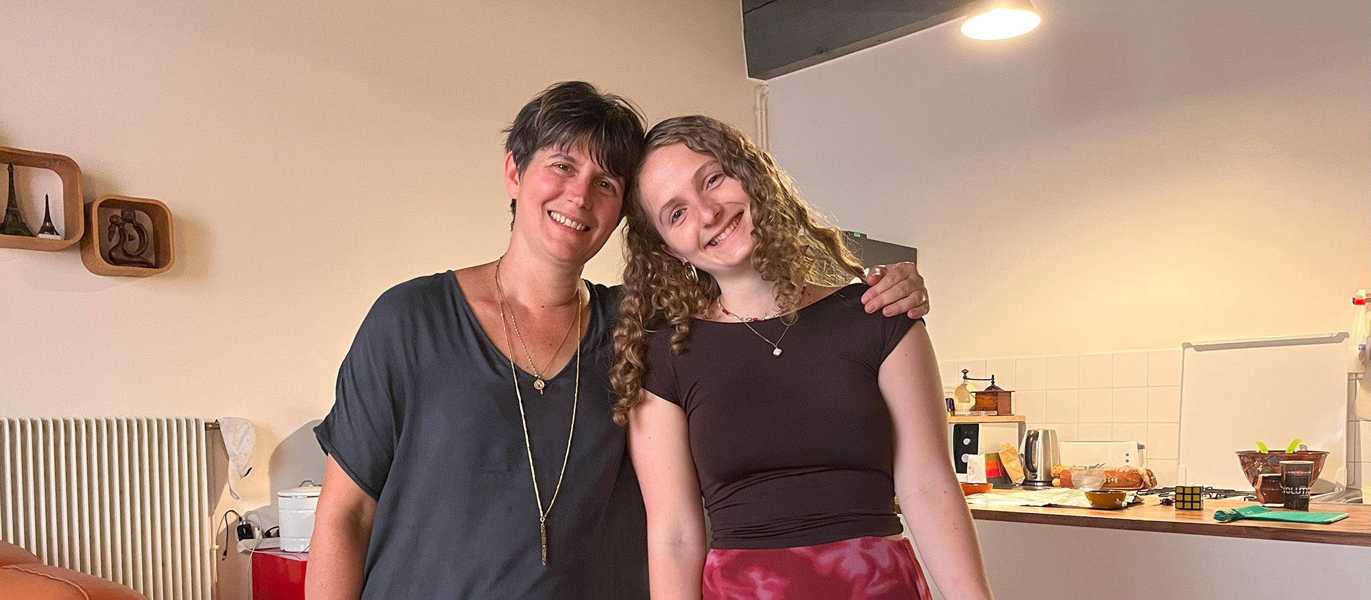 Blog writer Alysa posing with her host "mom" in France during study abroad
