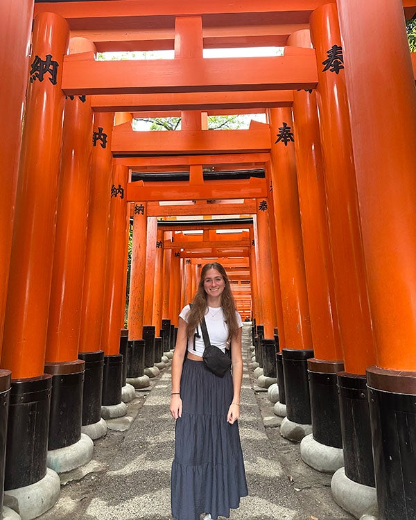 Girl at Japanese temple