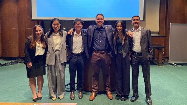 Group of students in formal business wear