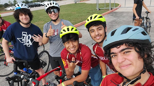 Selfie of bikers