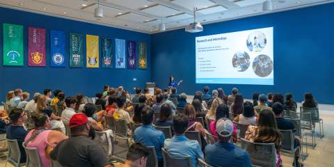 A picture of a session at the Welcome Center at Rice.