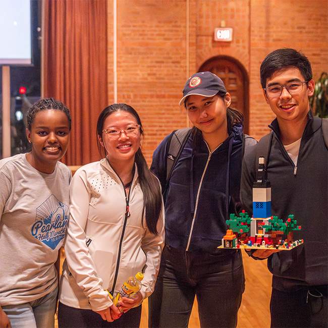 The first Owls After Dark event of the semester — a late-night Lego building competition at the Rice Student Center!