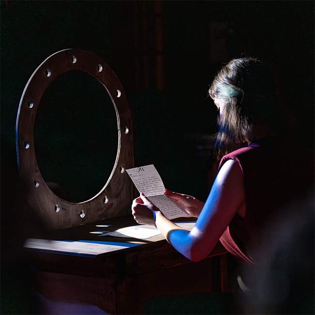 Students and members of the Houston community perform "Macbeth" at Baker College. 