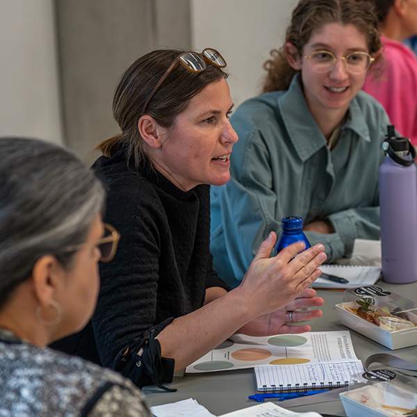 People talking around a table